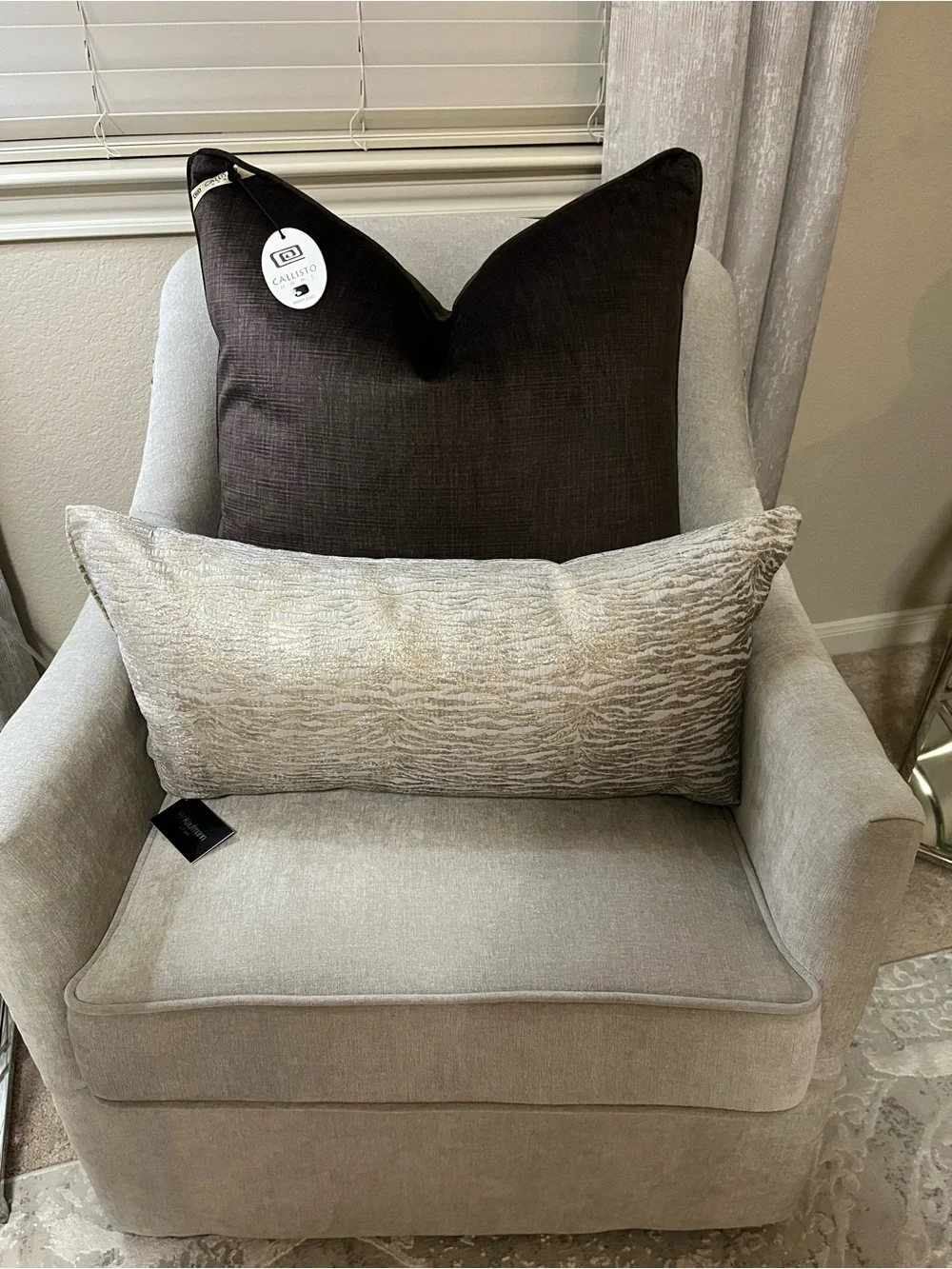 1-NWT CALLISTO HOME CHOCOLATE BROWN LUXURY VELVET DECORATIVE PILLOW (T0258F11)
